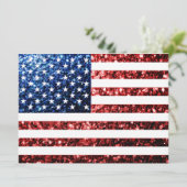 Amerikaanse vlag rode snuitjes kaart (Staand voorkant)