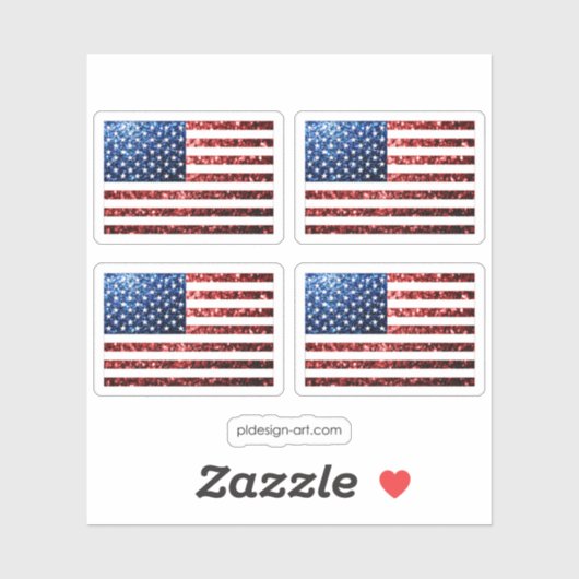 Amerikaanse vlag rode snuitjes sticker (Vel)