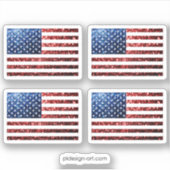 Amerikaanse vlag rode snuitjes sticker (Voorkant)