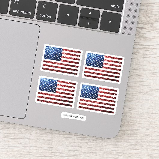 Amerikaanse vlag rode snuitjes sticker (Detail)