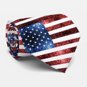 Amerikaanse vlag rode snuitjes stropdas (Opgerold)