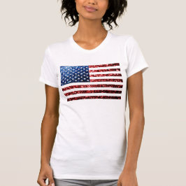 Amerikaanse vlag rode snuitjes t-shirt