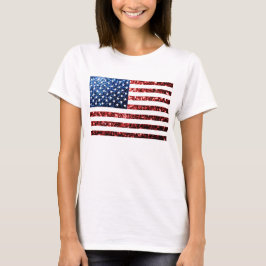 Amerikaanse vlag rode snuitjes t-shirt