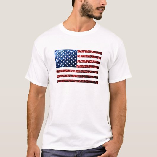 Amerikaanse vlag rode snuitjes t-shirt (Voorkant)