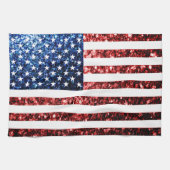 Amerikaanse vlag rode snuitjes theedoek (Horizontaal)