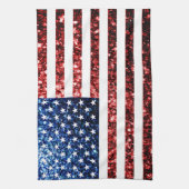 Amerikaanse vlag rode snuitjes theedoek (Verticaal)