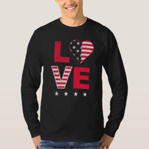 Amerikaanse vlag: Rode witte blauwe klauw 4 jul T-shirt