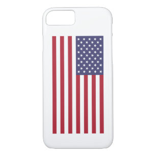 Amerikaanse vlag rode witte blauwe patriottische i 	iPhone 8/7 hoesje