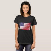 Amerikaanse vlag rode witte blauwe patriottische z t-shirt (Voorkant volledig)