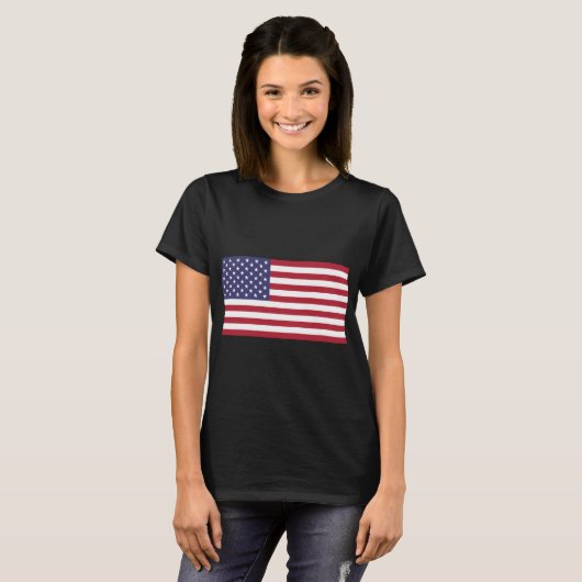 Amerikaanse vlag rode witte blauwe patriottische z t-shirt (Voorkant volledig)