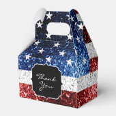 Amerikaanse vlag rode witte blauwe sparken glitter bedankdoosjes (Achterkant)