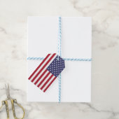 Amerikaanse vlag rode witte blauwpatriottische Ame Cadeaulabel (Met Touw)