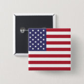 Amerikaanse vlag rode witte en blauwe Button (Voorkant /achterkant)