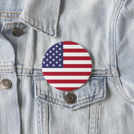 Amerikaanse vlag rode witte en blauwe Button (In situ)