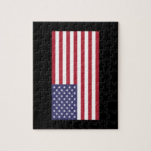 Amerikaanse vlag rode witte en blauwe puzzel (Verticaal)