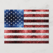 Amerikaanse vlag rode witte snuitjes briefkaart (Voorkant)