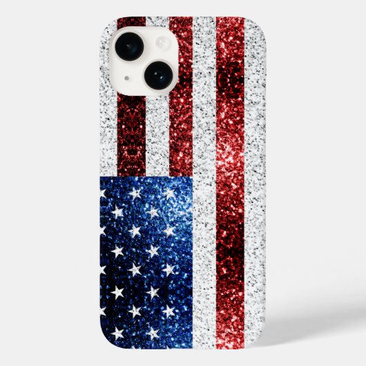 Amerikaanse vlag rode witte snuitjes Case-Mate iPhone case (Achterkant)