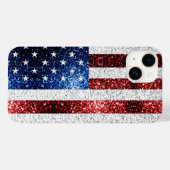 Amerikaanse vlag rode witte snuitjes Case-Mate iPhone case (Achterkant (horizontaal))