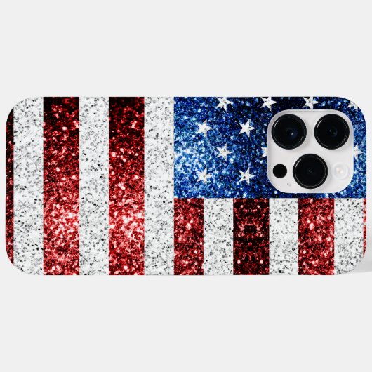 Amerikaanse vlag rode witte snuitjes Case-Mate iPhone case (Achterkant (horizontaal))