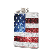 Amerikaanse vlag rode witte snuitjes heupfles (Links)