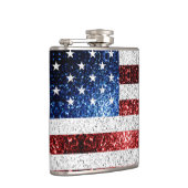 Amerikaanse vlag rode witte snuitjes heupfles (Rechts)