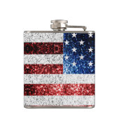 Amerikaanse vlag rode witte snuitjes heupfles (Achterkant)