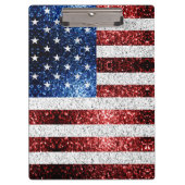 Amerikaanse vlag rode witte snuitjes klembord (Voorkant)