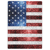 Amerikaanse vlag rode witte snuitjes klembord (Achterkant)