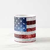 Amerikaanse vlag rode witte snuitjes koffiemok (Center)