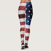 Amerikaanse vlag rode witte snuitjes leggings (Achterkant)