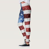 Amerikaanse vlag rode witte snuitjes leggings (Links)