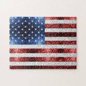 Amerikaanse vlag rode witte snuitjes legpuzzel (Horizontaal)