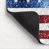 Amerikaanse vlag rode witte snuitjes muismat (Hoek)