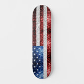 Amerikaanse vlag rode witte snuitjes persoonlijk skateboard (Voorkant)