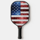 Amerikaanse vlag rode witte snuitjes pickleball paddle (Achterkant)