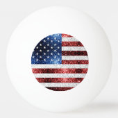 Amerikaanse vlag rode witte snuitjes pingpongbal (Voorkant)