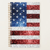 Amerikaanse vlag rode witte snuitjes planner (Voorkant)