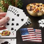 Amerikaanse vlag rode witte snuitjes pokerkaarten (Insitu)
