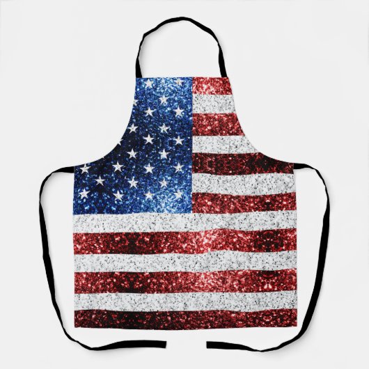 Amerikaanse vlag rode witte snuitjes schort (Voorkant)