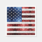 Amerikaanse vlag rode witte snuitjes servet (Voorkant)