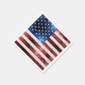 Amerikaanse vlag rode witte snuitjes servet (Hoek)