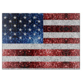 Amerikaanse vlag rode witte snuitjes snijplank (Voorkant)