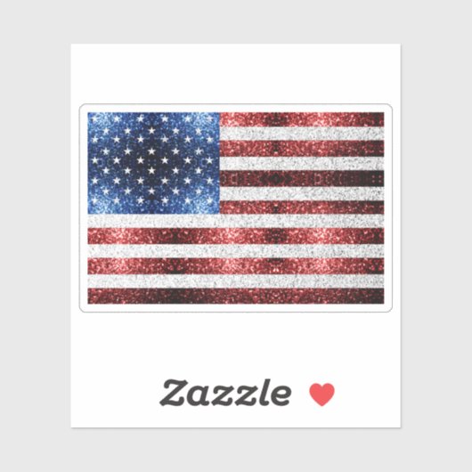 Amerikaanse vlag rode witte snuitjes sticker (Vel)