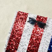 Amerikaanse vlag rode witte snuitjes strandlaken (In situ)