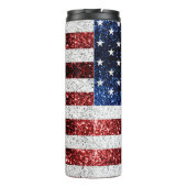 Amerikaanse vlag rode witte snuitjes thermosbeker (Achterkant)