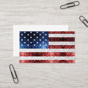 Amerikaanse vlag rode witte snuitjes visitekaartje