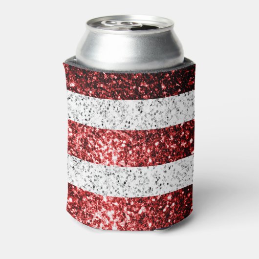 Amerikaanse vlag rode witte spinkelaar blikjeskoeler (Blikje Achterkant)