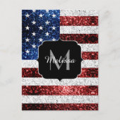 Amerikaanse vlag rode witte spinkelaar briefkaart (Voorkant)