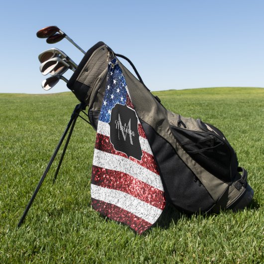 Amerikaanse vlag rode witte spinkelaar golfhanddoek (Groen)