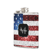 Amerikaanse vlag rode witte spinkelaar heupfles (Links)